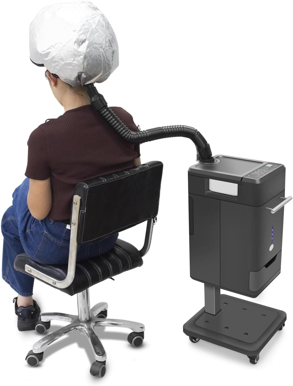 Professional Salon Micro Mist Hair Steamer on Rolling Base