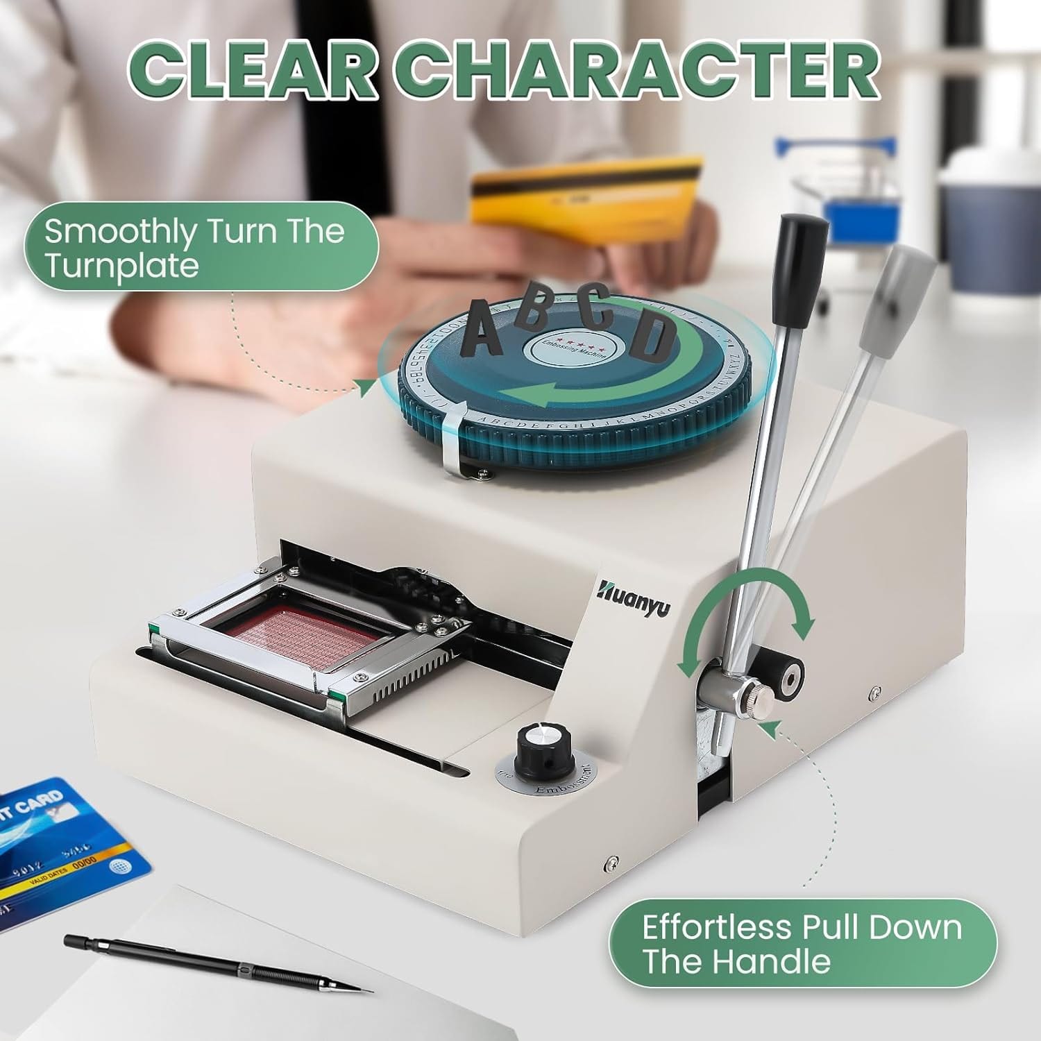 Huanyu Manual PVC Card Embossing Machine