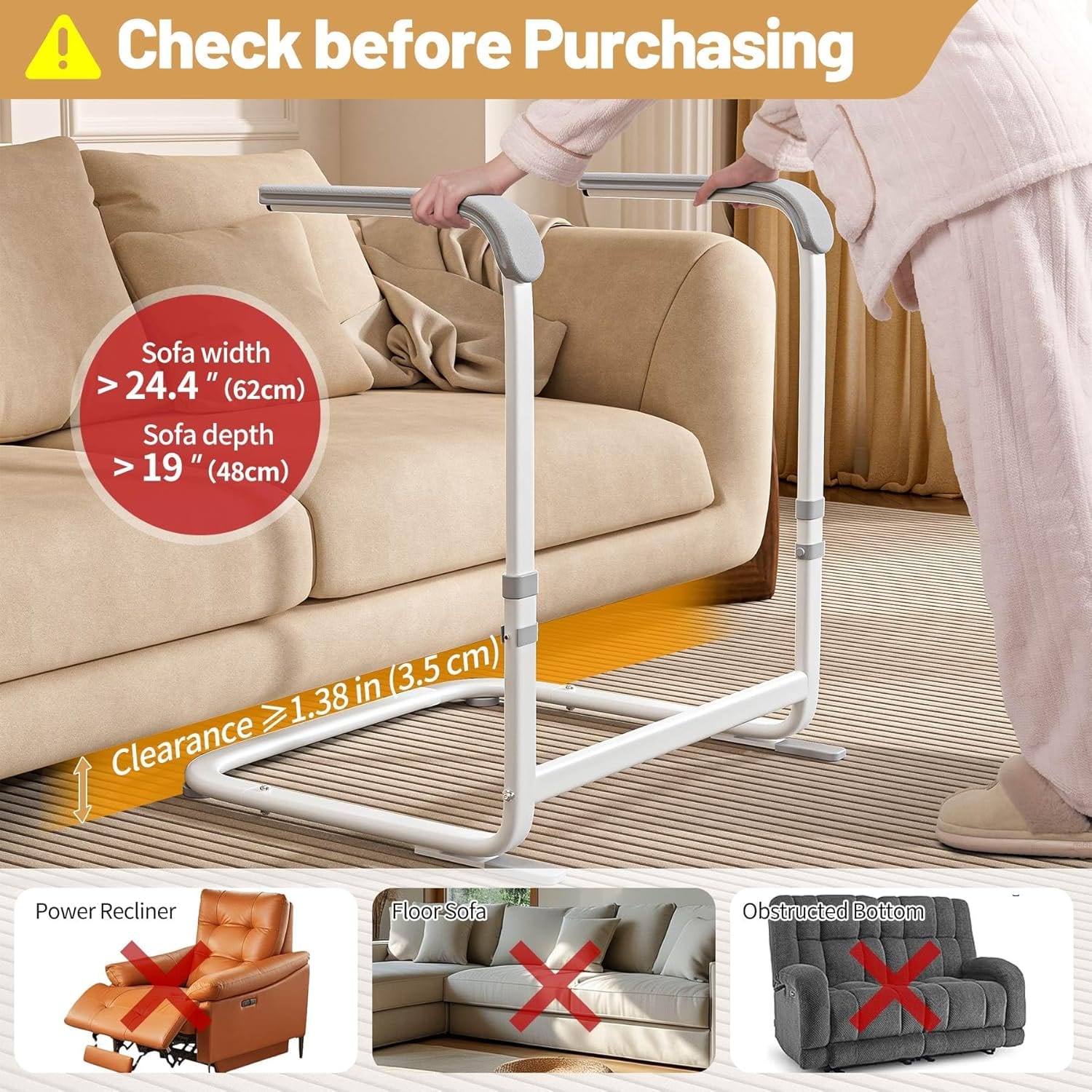 Couch Stand Assist Rail