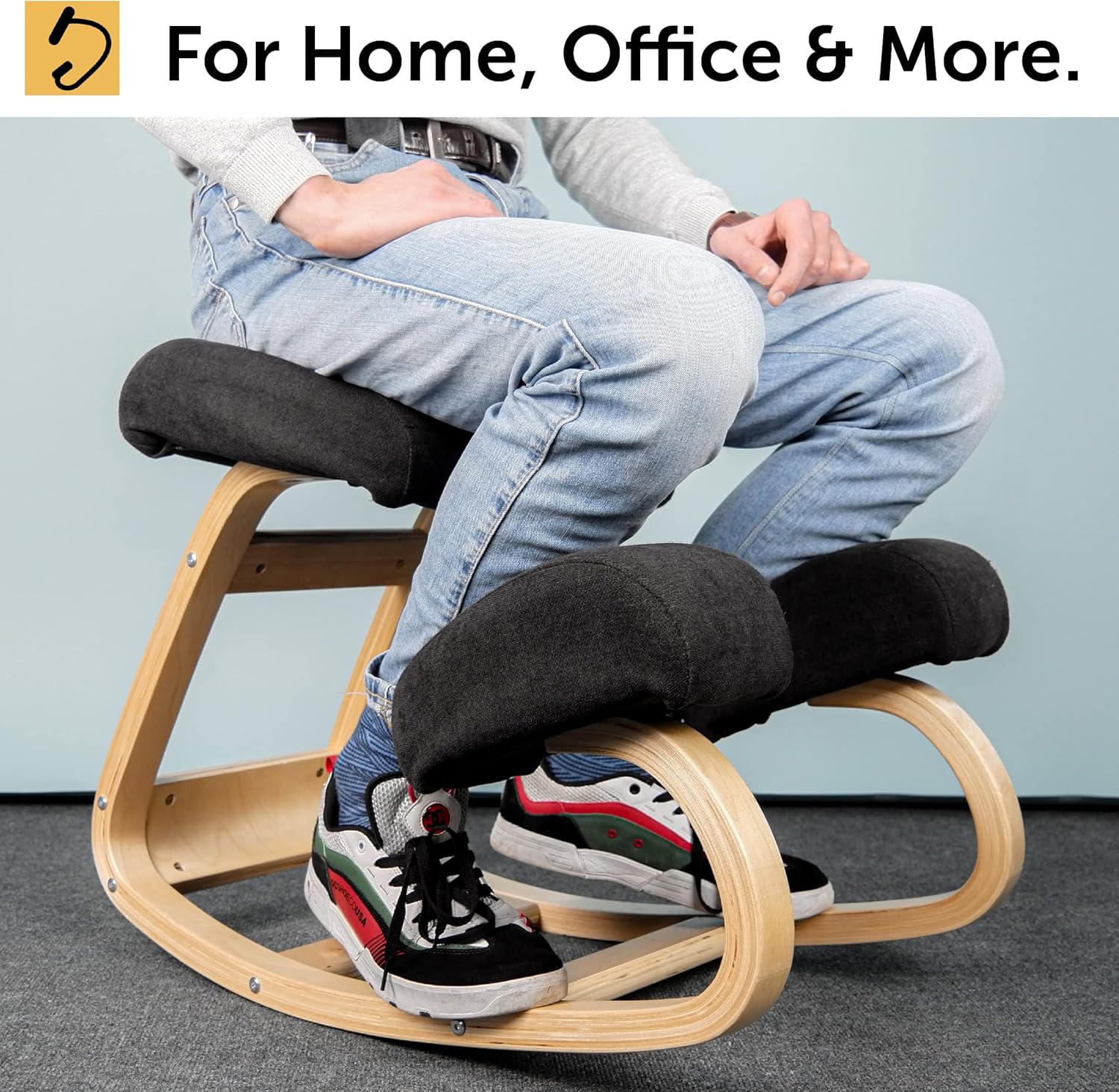 Ergonomic Wood Rocking Kneeling Chair