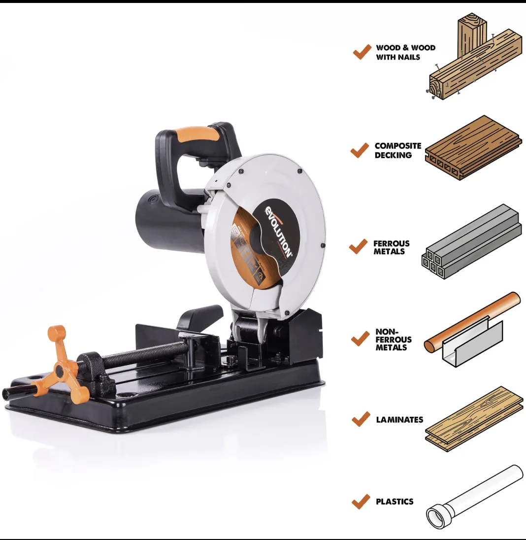 Evolution RAGE4 7-1/4" Multi-Material Cut-Off Chop Saw