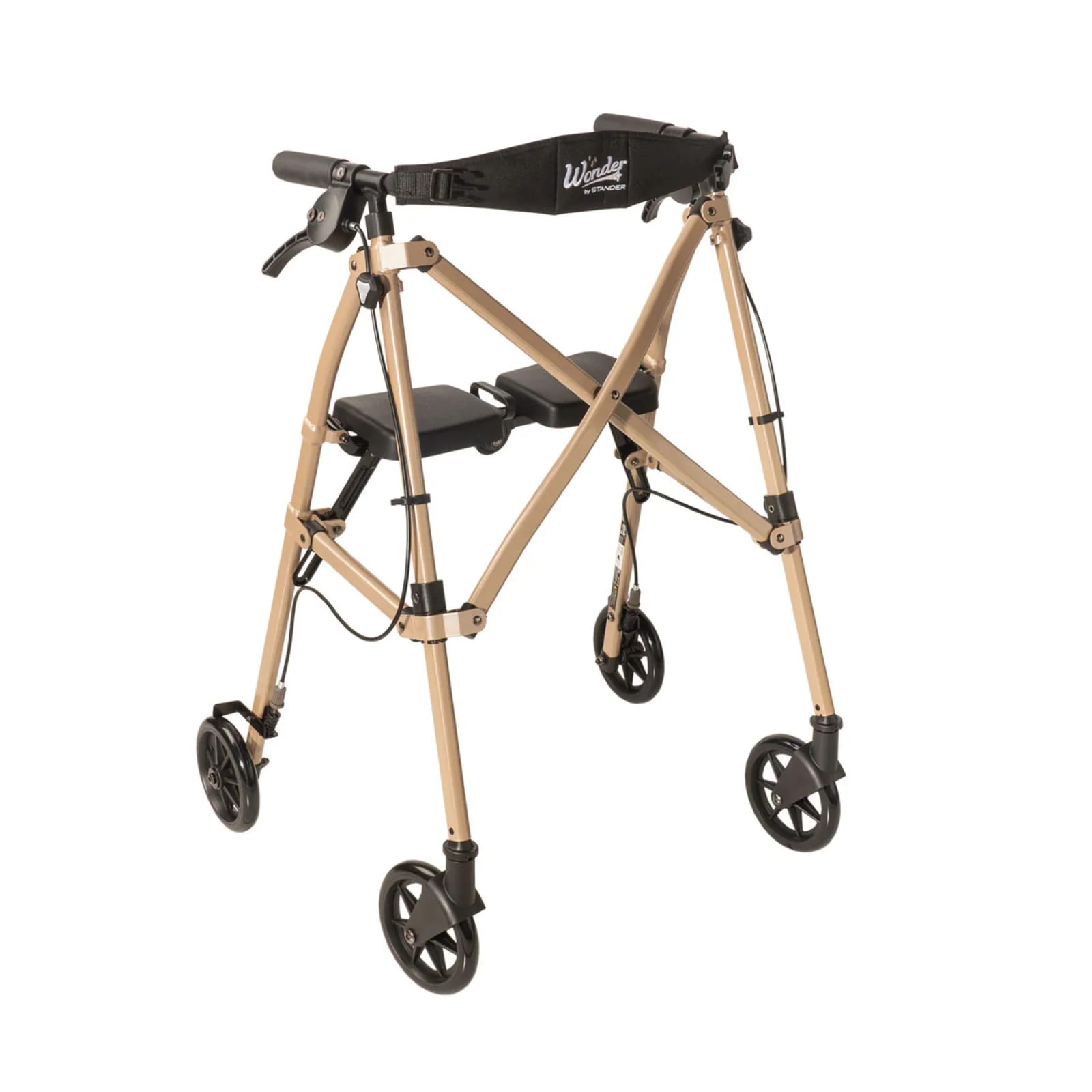 Stander Wonder Space Saver Folding Rollator Walker with Seat