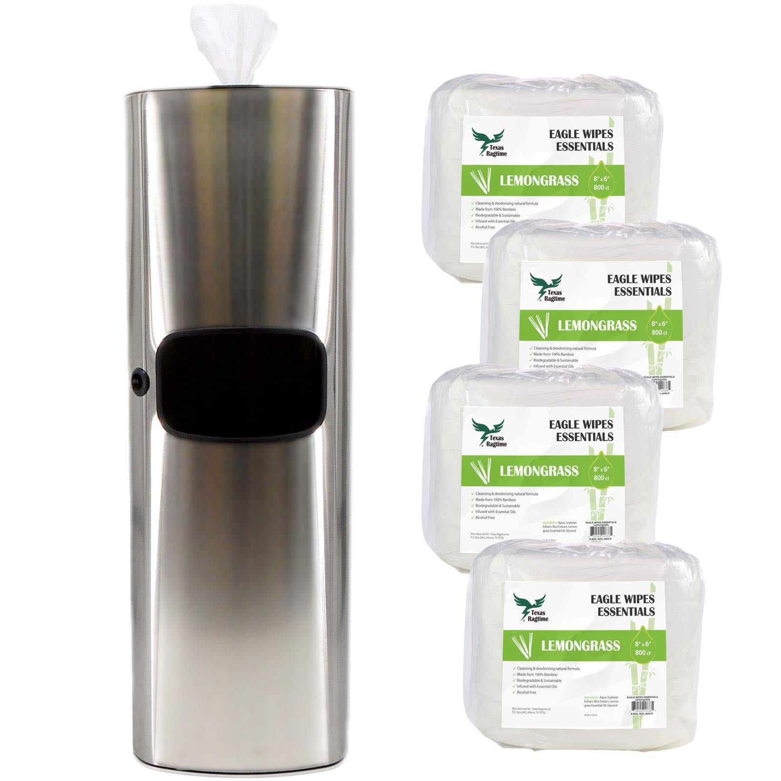 TEXAS RAGTIME EAGLE WIPES AND TRASH CAN