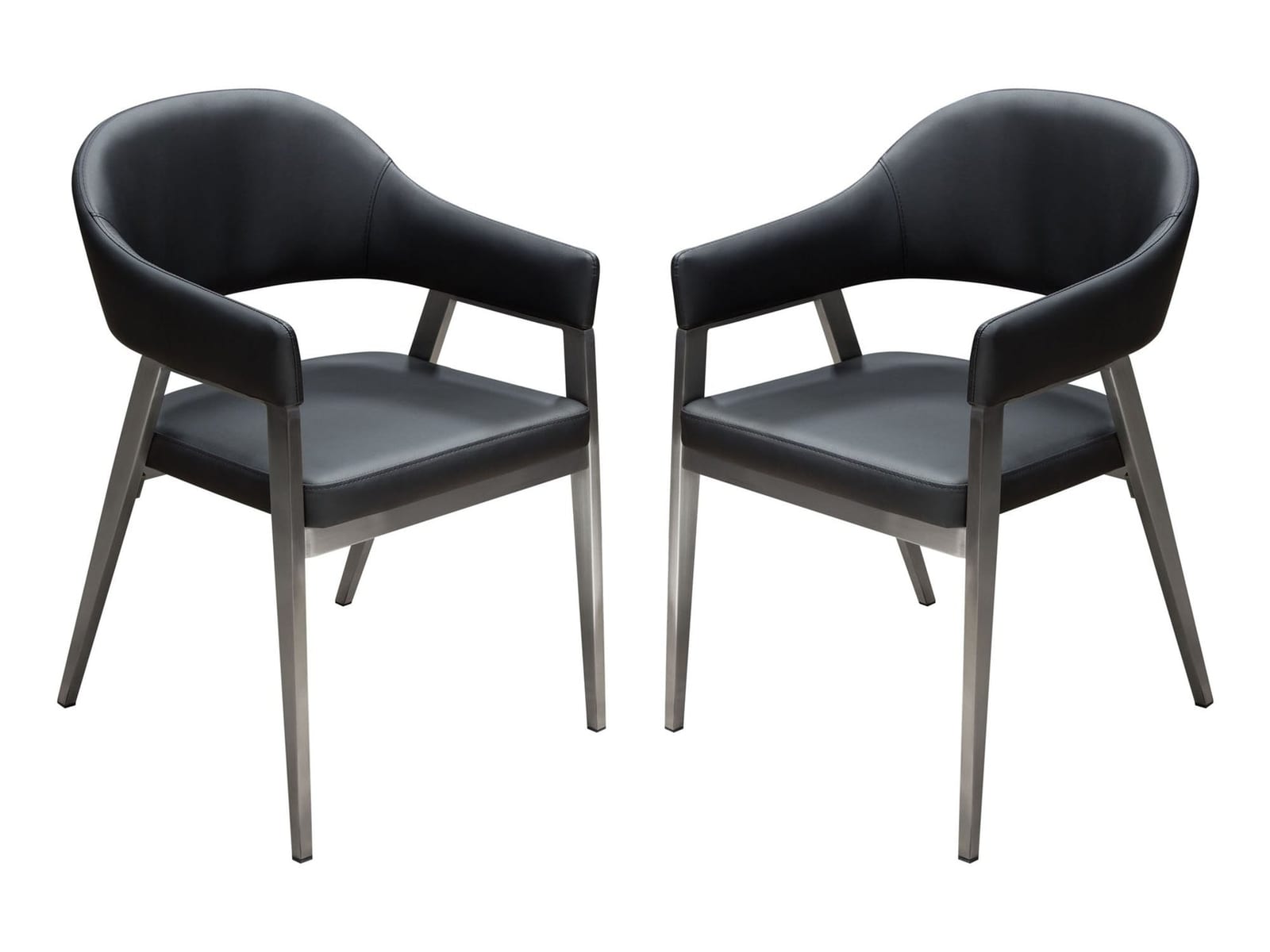 ADELE ARM CHAIR IN BLACK (SET OF 2)