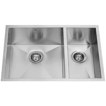 Vigo VG2920BLK1 29 inch Undermount Stainless Steel 16 Gauge Double Bowl Kitchen Sink