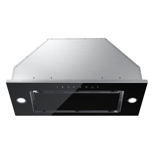 VIKIO Built-in Insert Range Hood with Black Glass Touch/Gesture Control